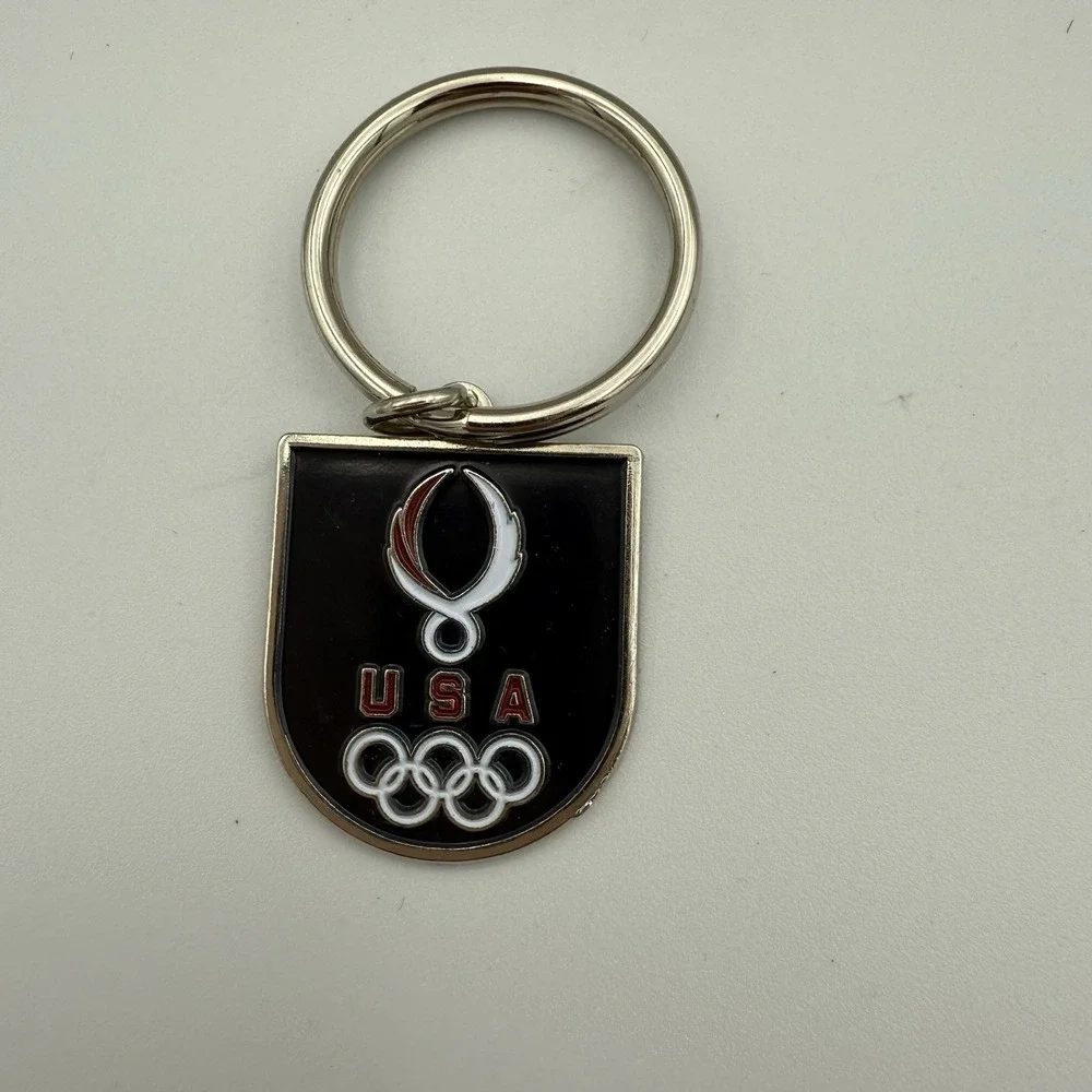 Vintage USA Olympics‎ Keychain Key Chain FOB Metal